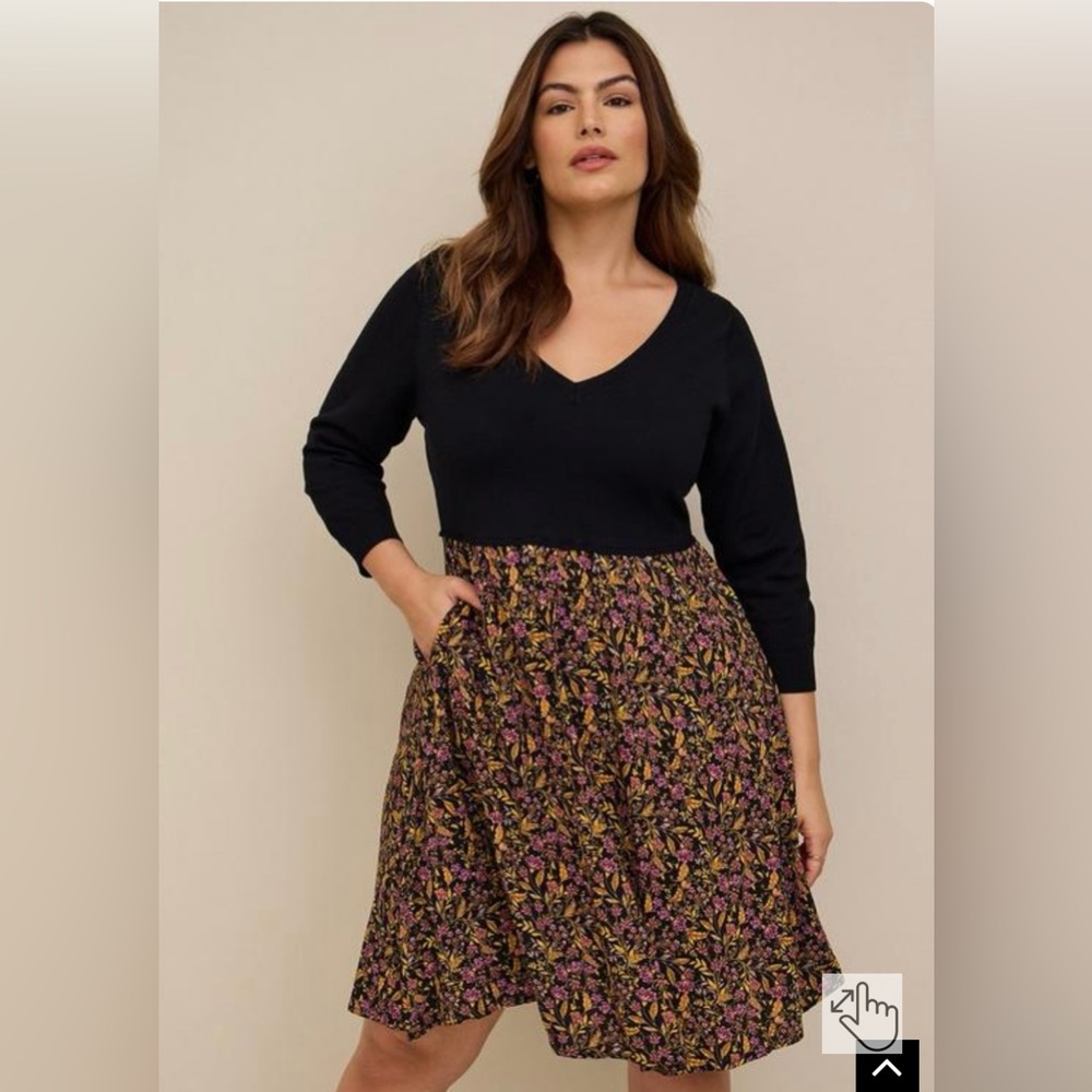 NWT-TORRID VERY CUTE MINI SWEATER KNIT WOVEN DRESS-BUNDLE LIKES FOR A DEAL